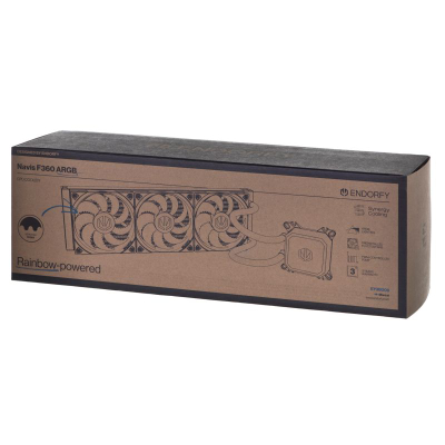 Ftohës ujor CPU Endorfy Navis F360 ARGB, radiator 360mm, 3x 120mm PWM, i zi