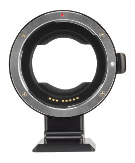 Adapter objektivi Techart TCS-04, nga Canon EF në Sony E, i zi