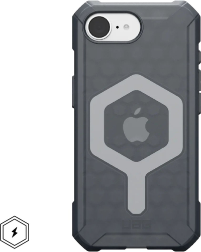 Заштитна маска за телефон Urban Armor Gear Essential Armor 114496113131, iPhone 16e, MagSafe, сива Ash