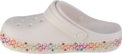 Детски сандали Crocs Crocband Stretch Necklace Jr 208269-94S, Croslite, со ремен, бели повеќебојни