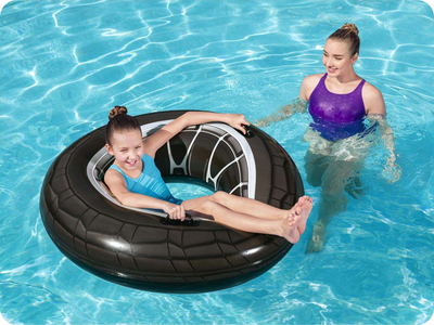 Unazë notuese Bestway Swimming Ring Tire 36102, 119cm, e zezë