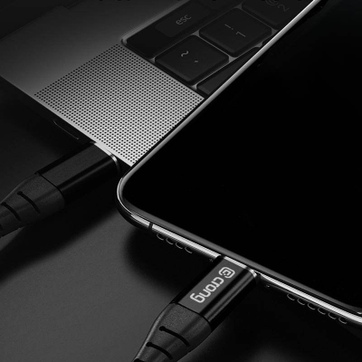 Kabllo USB Crong CRG565, USB A në USB C, 0.25m, 60W, e zezë