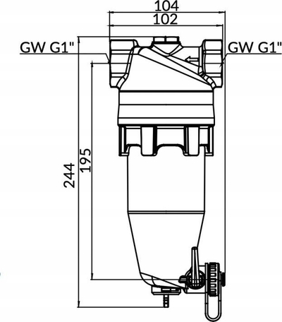 Separator magnetik papastërtish Ads 180 HP, për ngrohje dhe ftohje, poliamid i përforcuar, i zi