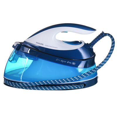 Станица за пеглање со пареа Philips GC7840/20, 2400W, резервоар 1.5L, сина и бела