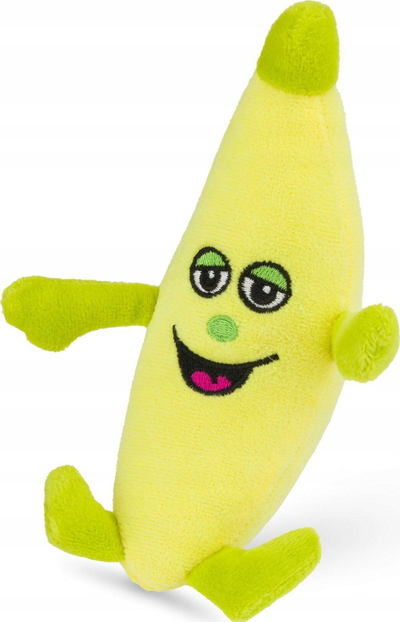 Lodër për qen BarryKing Banana, pelushi, 15.5 cm, e verdhë