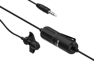 Mikrofon lavalier Synco Lav-S8, omnidireksional, kabëll 8m, i zi