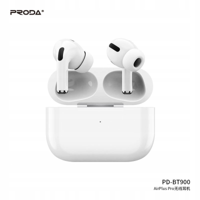 Безжични слушалки Proda PD-BT900 AirPlus Pro, TWS, со кутија за полнење, бели