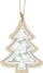 Ornament varese Krishtlindjesh MFP, dru dekorativ, në formë bredhi, bardh e jeshile