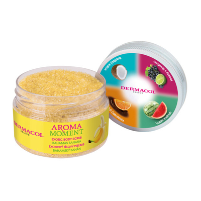Skrab për trup Dermacol Bahamian Banana Aroma Moment, 200 ml