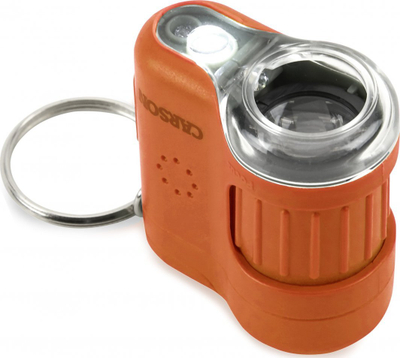 Mikroskop xhepi Carson MicroMini, zmadhim 20x, LED, portokalli