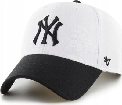 Kapelë snapback 47Brand New York Yankees Sure Shot MVP, rregullim snapback, e bardhë me strehë të zezë