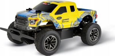 Makina me telekomandë Carrera Ford F-150 Raptor, shkallë 1:18, bateri 700 mAh, verdhë me shumë ngjyra