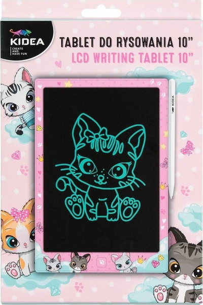 Tablet vizatimi Kidea LCD 10", për kalamaj, me stilolaps, rozë