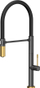 Rubinet kuzhine Quadron Margot Q Line SteelQ, gryke tërheqëse, rrotullim 360°, gold grafit