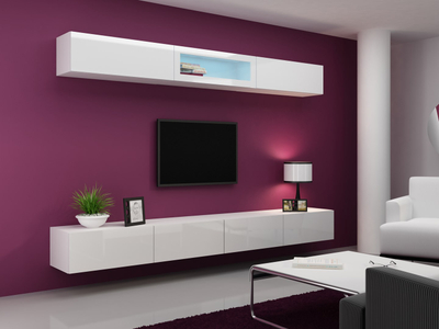 Komodë TV Cama Meble Vigo 140, 140 cm, e bardhë