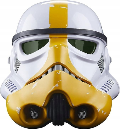 Helmë koleksionare Hasbro Star Wars The Black Series Artillery Stormtrooper, elektronike, për të rritur, e bardhë me të verdhë