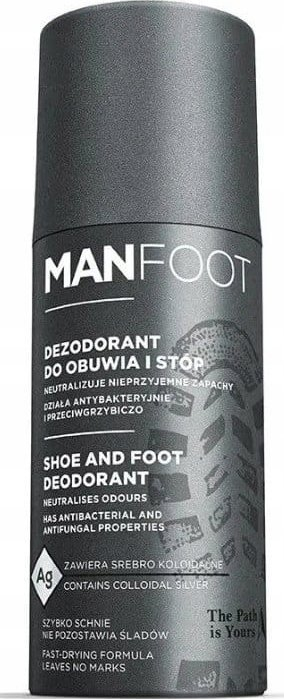 Deodorant për këmbë ManFoot Shoe and Foot, antibakterial, 150ml, gri