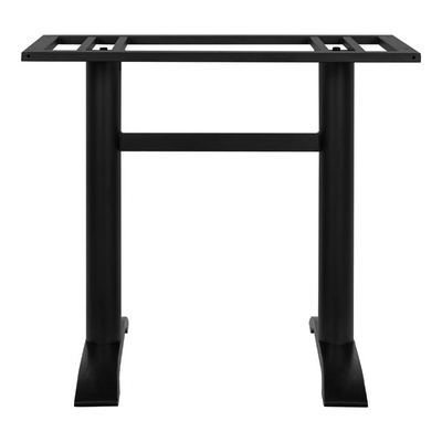 Bazë tavoline metalike HM458, 80x40 cm, lartësia 72.5 cm, e zezë matte