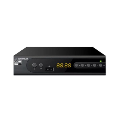 Dekoder DVB T2 Esperanza EV106R, HEVC H.265, USB, i zi