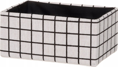 Set organizues tekstili, 3 copë, me katrorë, i bardhë