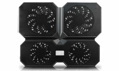 Bazë ftohëse për laptop DeepCool Multi Core X6, 15.6", 4 ventilatorë, e zezë
