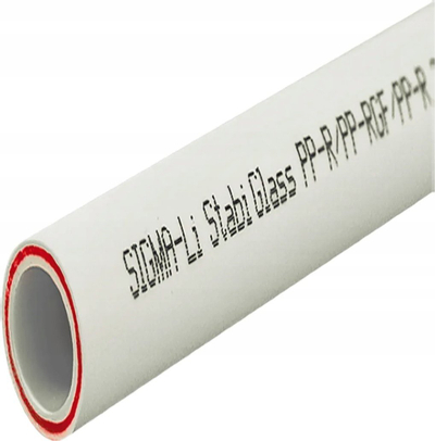 Tub PP Sigma Li StabiGlass, fi 40mm, me fibra qelqi, i bardhë