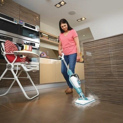 Pastrues me avull Black &amp; Decker BHSM1610DSM-QS, elektrik, për dysheme, i bardhë