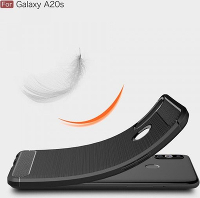 Kapak telefoni Samsung Galaxy A20s Armored Carbon, TPU, i zi