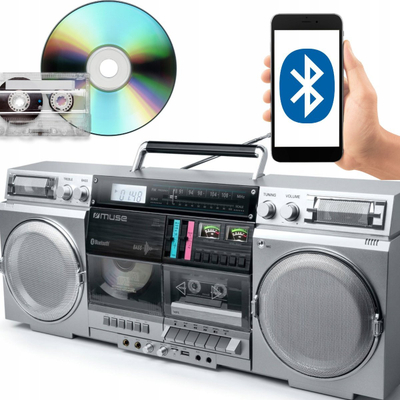 Radio Muse M-380 GBS, e vogël kompakte, gri
