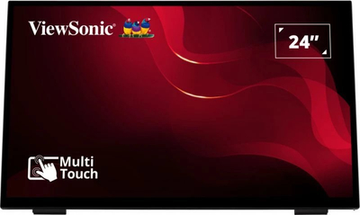 Monitor ViewSonic TD2465, 24", ekran me prekje, i zi