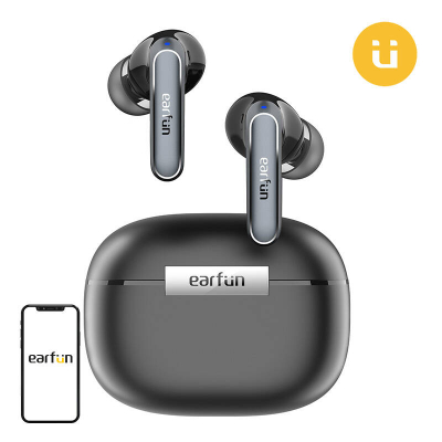 Kufje wireless EarFun Air2 TWS, me këllëf karikues, touch control, të zeza