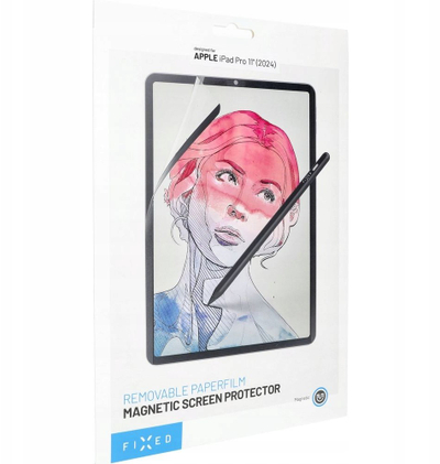 Folie mbrojtëse magnetike FIXED PaperFilm për iPad Pro 11" 2024, efekt letre, transparente