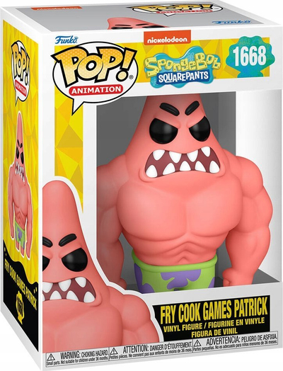 Figurë vinili Funko POP Patrick Fry Cook Games, 12cm, koleksion 25-vjeçar, shumëngjyrëshe