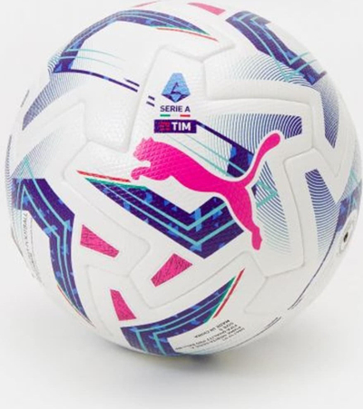 Топка за фудбал Puma Orbita Serie A Pro 084114-01, FIFA Quality Pro, бела со розова и сина