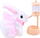 Set lodrash Interactive Bunny ZA3554, lepurush interaktiv, çantë pelushi, rozë