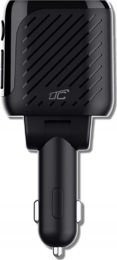 Transmetues FM për makinë LTC Bluetooth 5.3, QC3.0, PD 20W, i zi