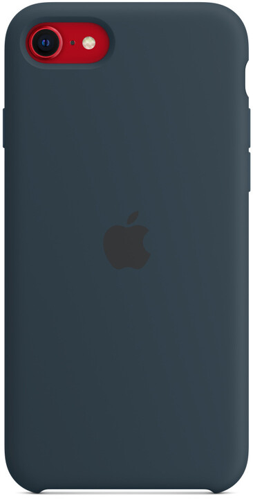 Apple силиконска маска за iPhone SE (2022), Морска сина боја