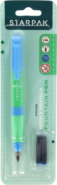 Stilolaps me bojë Starpak Prime Pastel, ergonomik për kalamoj, me fishek rezervë, blu