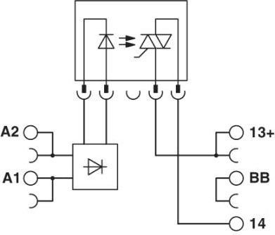 Relé ndërfaqe Phoenix Contact PLC-OSC-24DC/230ACACT, 1NO 0.75A, hyrje 24V DC dalje 24-253V AC