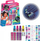 Set manikyri për fëmijë Clementoni Crazy Chic Shiny Nails, Glow in the Dark, me llakë dhe ngjitëse, shumëngjyrësh