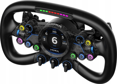 Timon lojërash MOZA Racing Vision GS RS064, profesional, shumë butona, i zi