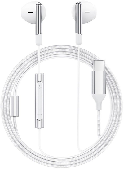 Kufje Acefast L3, USB C, me mikrofon, të bardha