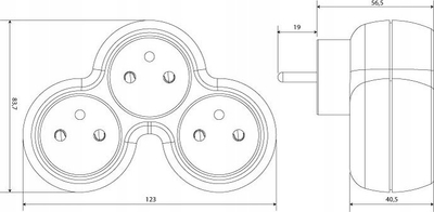 Ndarës rryme Maclean Thief, 3 priza, 3500W, i zi