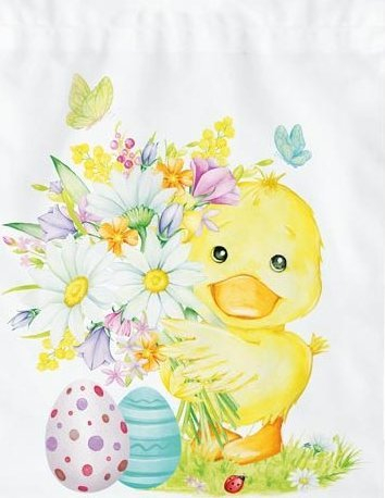 Кеса за подароци за Велигден MFP Easter Bag L, 29x46x8 cm, пластика, бела