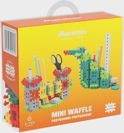 Set lodrash ndërtimi Marioinex Mini Waffle Adventure Organizers, blloqe të buta, organizues tavoline, shumëngjyrësh
