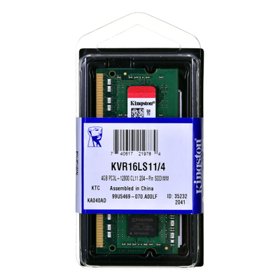 Memorie RAM Kingston ValueRAM, 4GB, DDR3L, 1600MHz