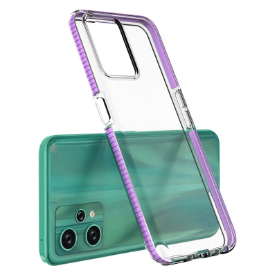Maskë silikoni Hurtel Spring Case për Realme 9 Pro, me kornizë, rozë e çelët