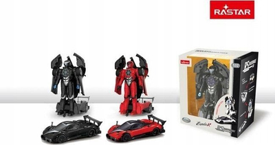 Lodër makinë që kthehet në robot Rastar Pagani Zonda R, shkallë 1:32, me dritë edhe zë, e kuqe me të zezë