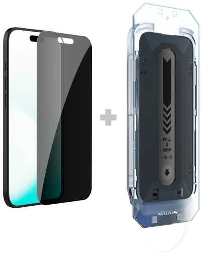 Xham mbrojtës NILLKIN për iPhone 17 Pro Max, anti spiun, xham i temperum transparent
