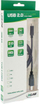 Kabllo USB InLine USB 2.0, Type C me USB B, 1m, e zezë